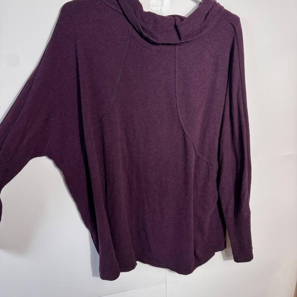 Calvin Klein Performance Cowl Neck Pullover Women XL Purple Stretch Athleisure - Picture 10 of 11